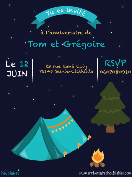 Image invitation fête partagée